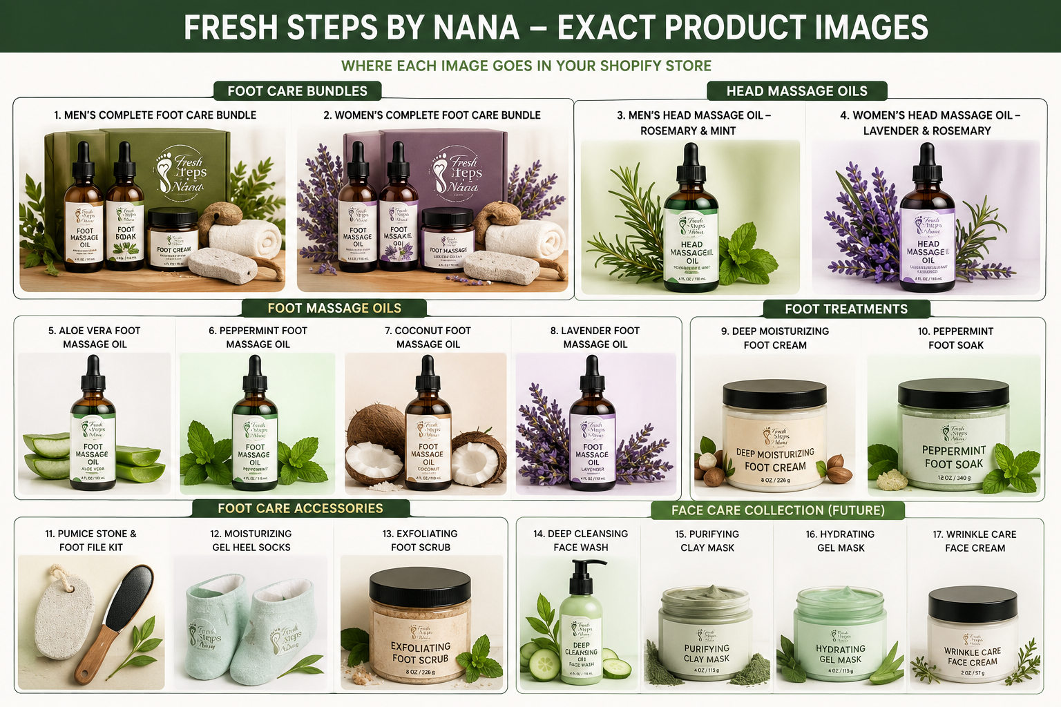Fresh steps by Nana women's complete Foot care Bundle