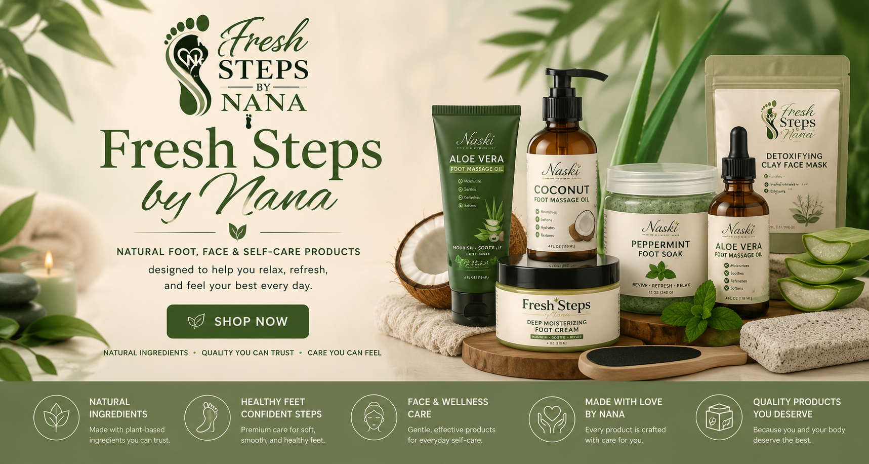 Fresh steps by Nana Lavender Foot Massage Oil